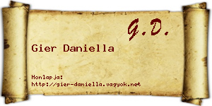 Gier Daniella névjegykártya